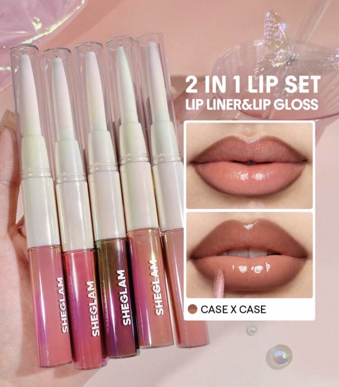لیپ گلاس و خط لب دو طرفه شیگلم مدل LIP RULES